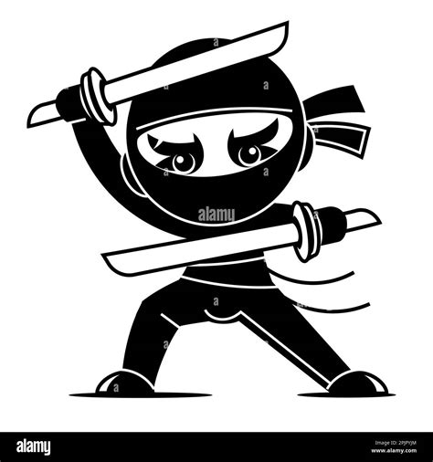 Female Ninja Manga Character For Comics In Vector Stock Vector Image