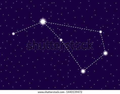 Volans Constellation Starry Night Sky Cluster Stock Vector Royalty