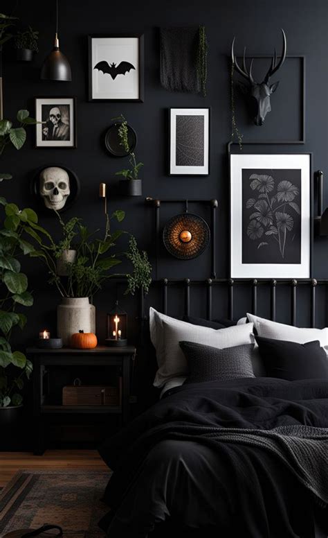 20 Black And Dark Halloween Bedroom Ideas Housetodecor