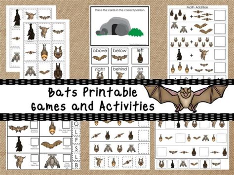 30 Printable Bats Theme Educational Learning Games Made By Teachers