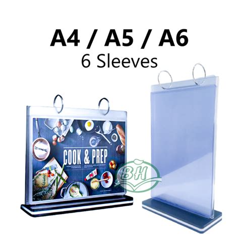 READY STOCKS From KL A4 A5 A6 Size Flip Menu Stand Display Stand