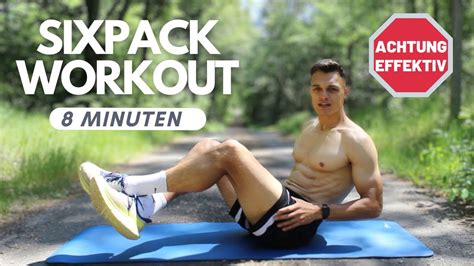 8 Minuten Sixpack Workout für Anfänger Effektives Bauchtraining YouTube