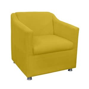 Poltrona Para Sala Tilla Suede Amarelo Vallisa Decor Leroy Merlin