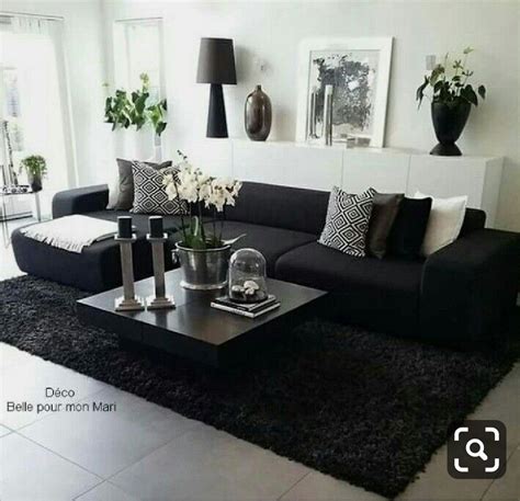 Pin By Charlene On Deco Art Design Black Living Room White Living