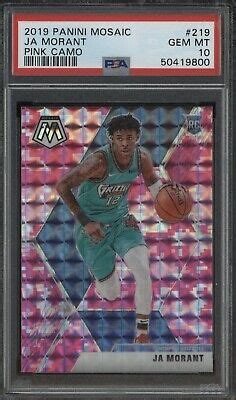 Panini Mosaic Pink Camo Prizm Ja Morant Rc Rookie Psa