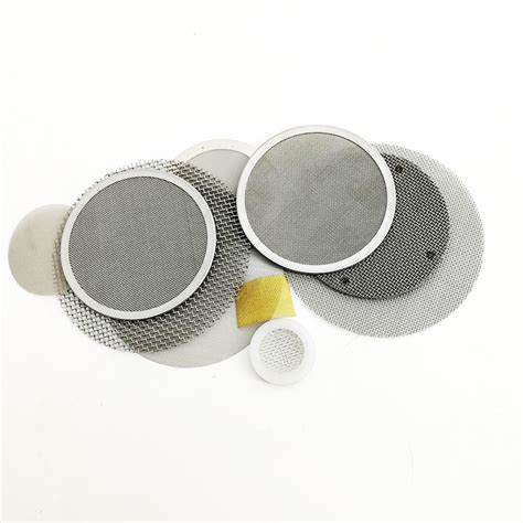 Rimmed Stainless Steel Wire Mesh Cloth Porous Circle Filter Disc Wire Cloth Filter Discs And