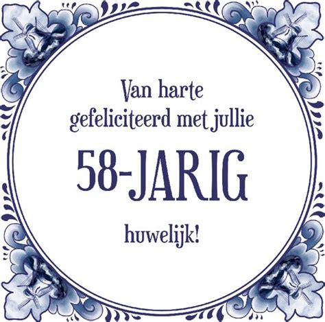 Tegeltje Met Tekst Van Harte Gefeliciteerd Met Jullie Jarig Huwelijk