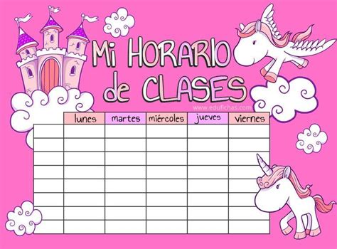 Horario De Clases Color Rosa Para Imprimir Horario De Clases