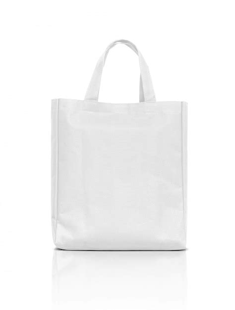 Bolso De Tela Blanco En Blanco Aislado En Blanco Foto Premium