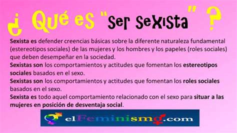 Sexismo Definici N Ejemplos Y Caracter Sticas El Feminismo