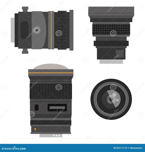 Types Of Lenses Infographic Diagram Converging Diverging Cartoon Vector