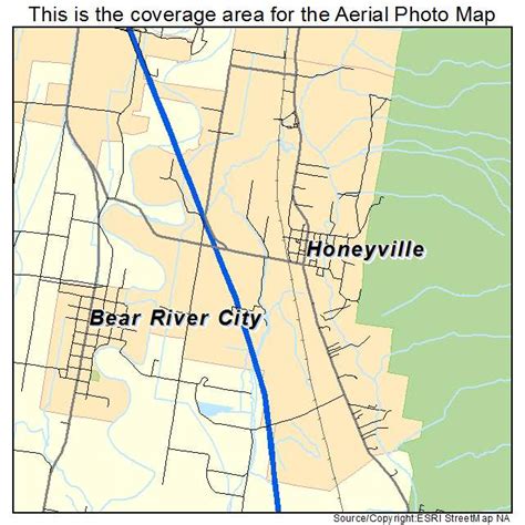 Aerial Photography Map of Honeyville, UT Utah