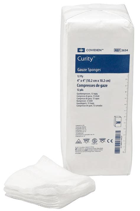 Covidien 2634 Curity 4 X 4 Inch Gauze Sponge 12 Ply Vitality Medical