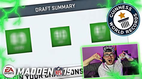 World Record Highest Overall Mut Draft Ever Madden Youtube