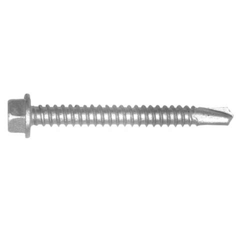 14 14 X 2 Hex Washer Head Self Drilling Screw 3 Pt Climax Coated 250box