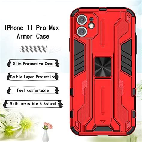 Rizz Case For Iphone 11 With Kickstand Holder Magnetic Shockproof Car Mount Armor Military Ultra