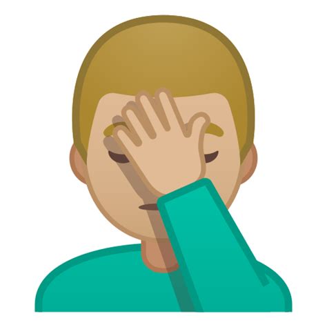 🤦🏼‍♂️ Man Facepalming Emoji With Medium Light Skin Tone Meaning