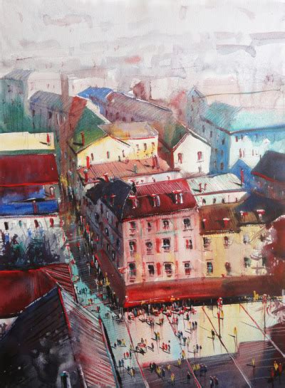 Ethereal Watercolor Cityscapes Nicolas Jolly Bord Tumbex