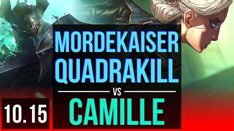 MORDEKAISER Vs CAMILLE TOP Quadrakill KDA 12 1 6 3 Early Solo