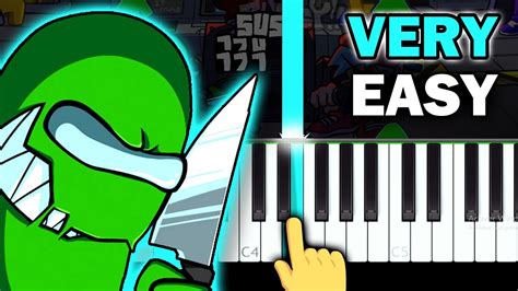 Reactor Fnf Vs Imposter V3 Very Easy Piano Tutorial Youtube