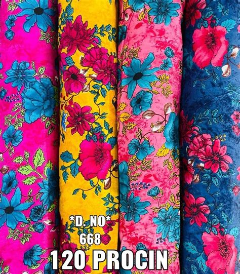 Procion Print Designer Floral Printed Rayon Fabric Width At