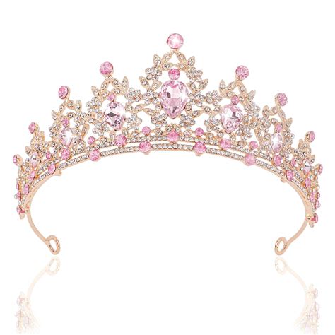 Amazon CAVETEE Crown For Women Tiaras And Crowns For Women Pink