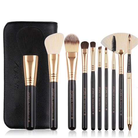 2018 New 10 Pcs Makeup Brush Set Tools Make Up Toiletry Kit Wool Make