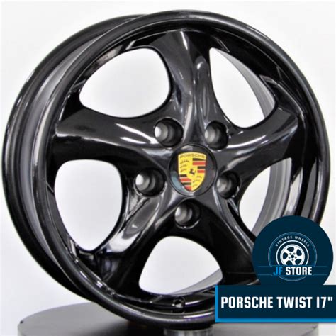 Jogo De Rodas Raw Classics Porsche Twist Aro Duas Talas Preta