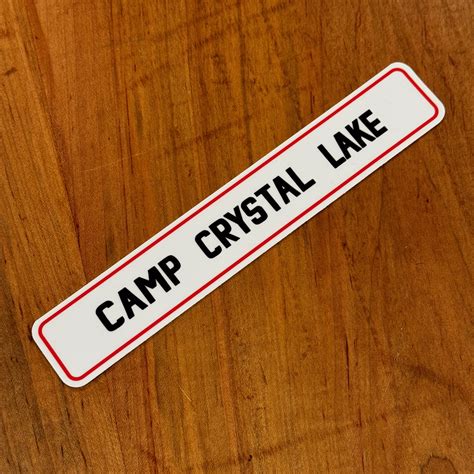 Camp Crystal Lake Sign Sticker - Crystal Lake Tours