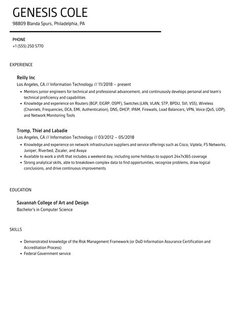 Information Technology Resume Samples Velvet Jobs