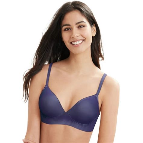 Hanes Ultimate Smoothtec Women S Wireless Bra No Dig Support Timeless Purple M