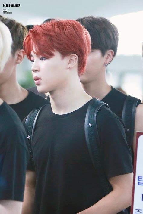 Bts Dope Area Jimin With Red Hair Red Jimin Jimin Cabelo