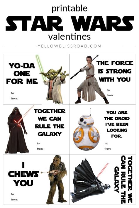 Star Wars Printable Valentines