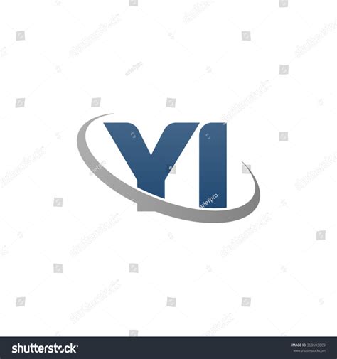 Initial Letter Yi Swoosh Ring Company Stock Vector Royalty Free