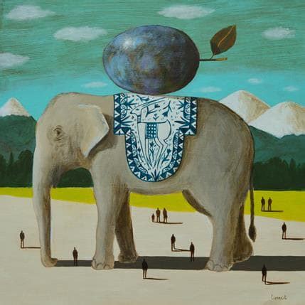 Painting El Phant By Lionnet Pascal Carr D Artistes