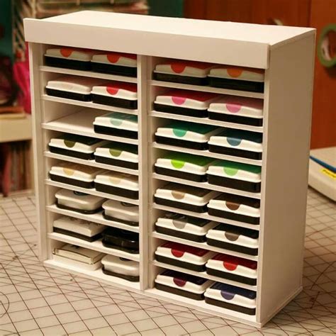 Diy Foam Board Stamp Organizer Ink Pad Storage Craft Room Storage