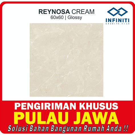 Jual Granit 60x60 INFINITI Reynosa Cream Glossy Motif Marmer Shopee