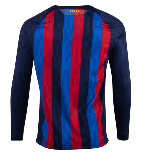 Camisa Manga Longa Barcelona Uniforme Titular