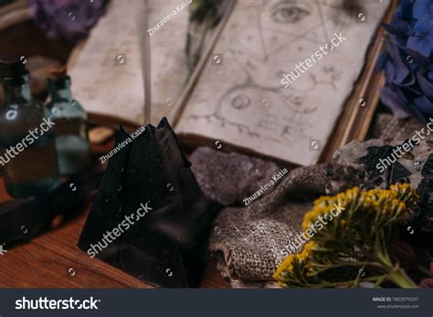 Open Old Book Magic Spells Runes Stock Photo 1803979297 | Shutterstock