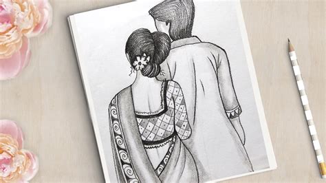 How to Draw Traditional Romantic Couple Very Easy || Couple Drawing Easy - YouTube