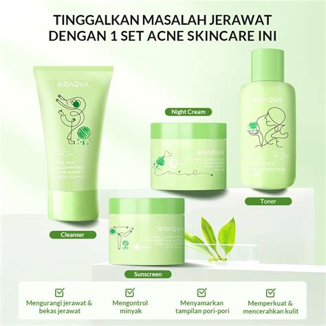 Jual BIOAQUA 4pcs Skincare Paket Niacinamide Glowing Brightening