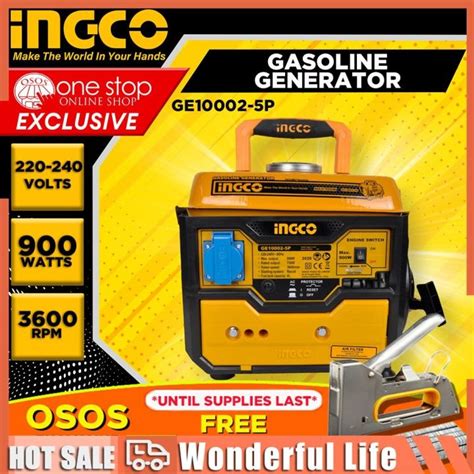 Ingco Ge P Portable Hp Stroke Engine Gasoline Generator Genset