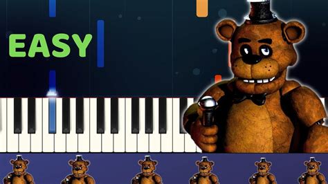 Five Nights At Freddy S Theme Easy Piano Tutorial With Sheet Music Youtube