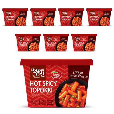 Amazon Dongwon Intense Fiery Hot Spicy Korean Rice Cake Topokki