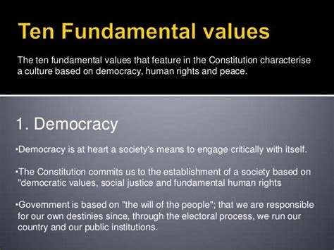 Constitutional Values