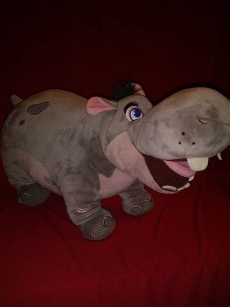 17" Hippo from Disney Store Grey and Pink Stuffed Animal Plush Toy - Other