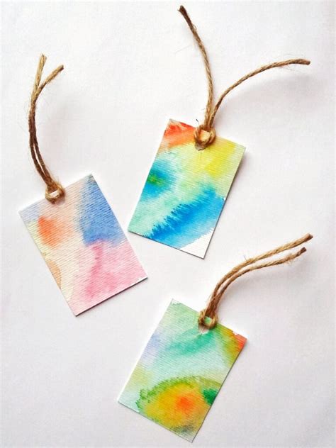 How To Make Watercolour Gift Tags Birch And Button