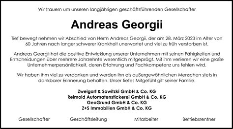 Andreas Georgii Gemeinsam Gedenken