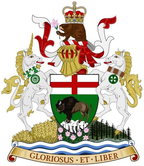 The Coat Of Arms Of The Canadian Province Of Manitoba Rheraldry