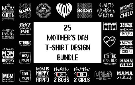 Mom Svg Bundle Designs Mothers Day Quotes Typography Graphic T